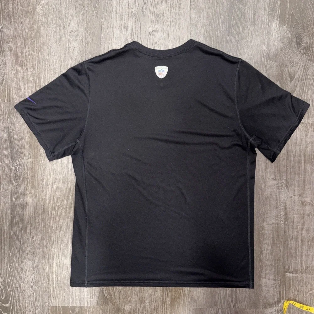Baltimore Ravens Nike Dri Fit T Shirt Mens Large Black NFL Equipment Training
